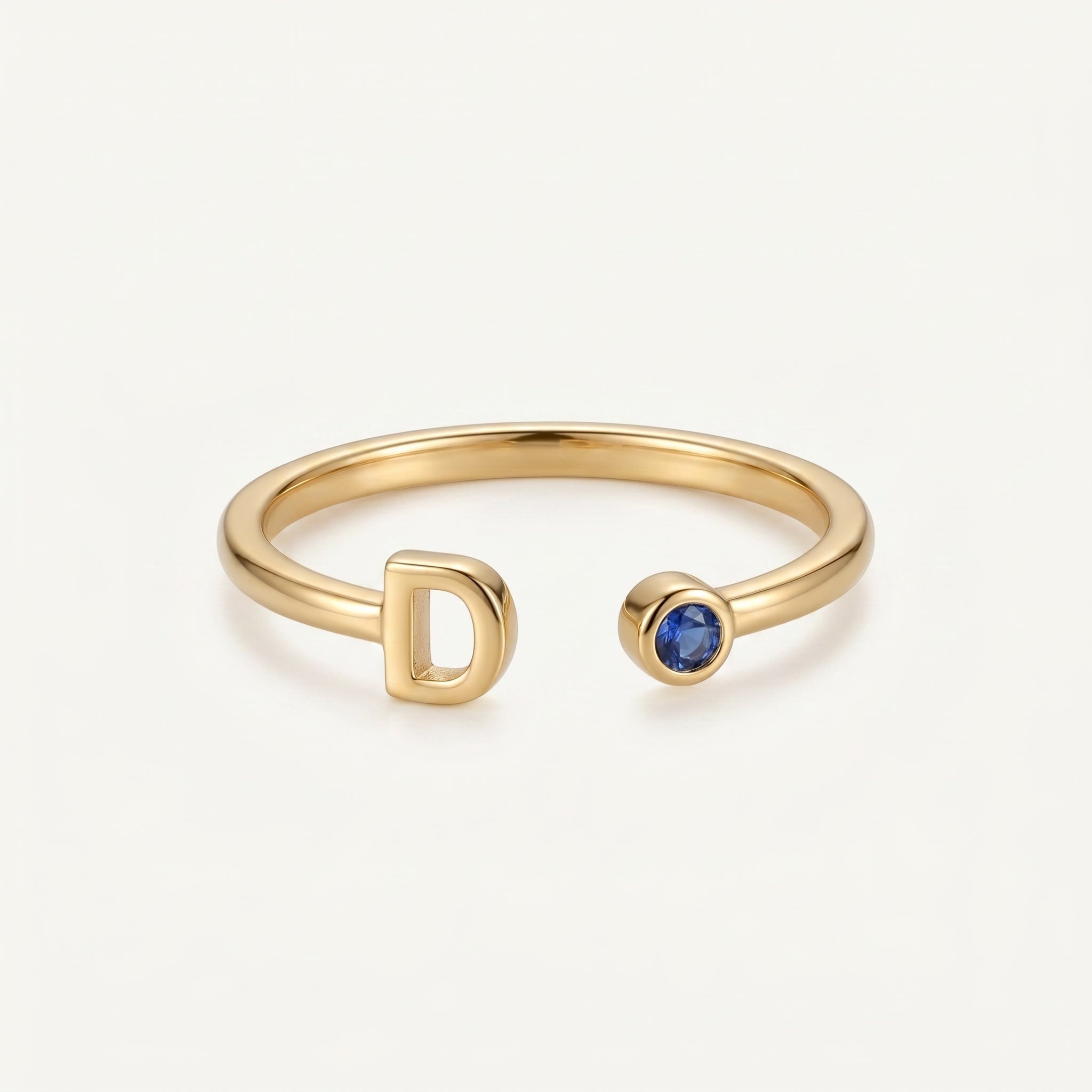 Initiale Ring mit Geburtsstein